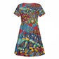 Traditional African Animal Skins Pattern Kid Short Sleeve Dress