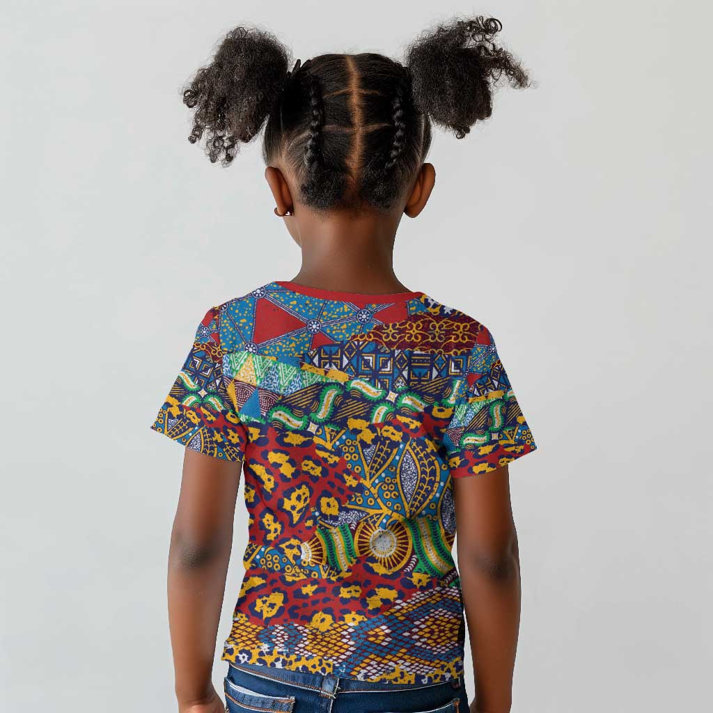 Traditional African Animal Skins Pattern Kid T shirt