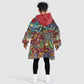 Traditional African Animal Skins Pattern Kid Wearable Blanket Hoodie