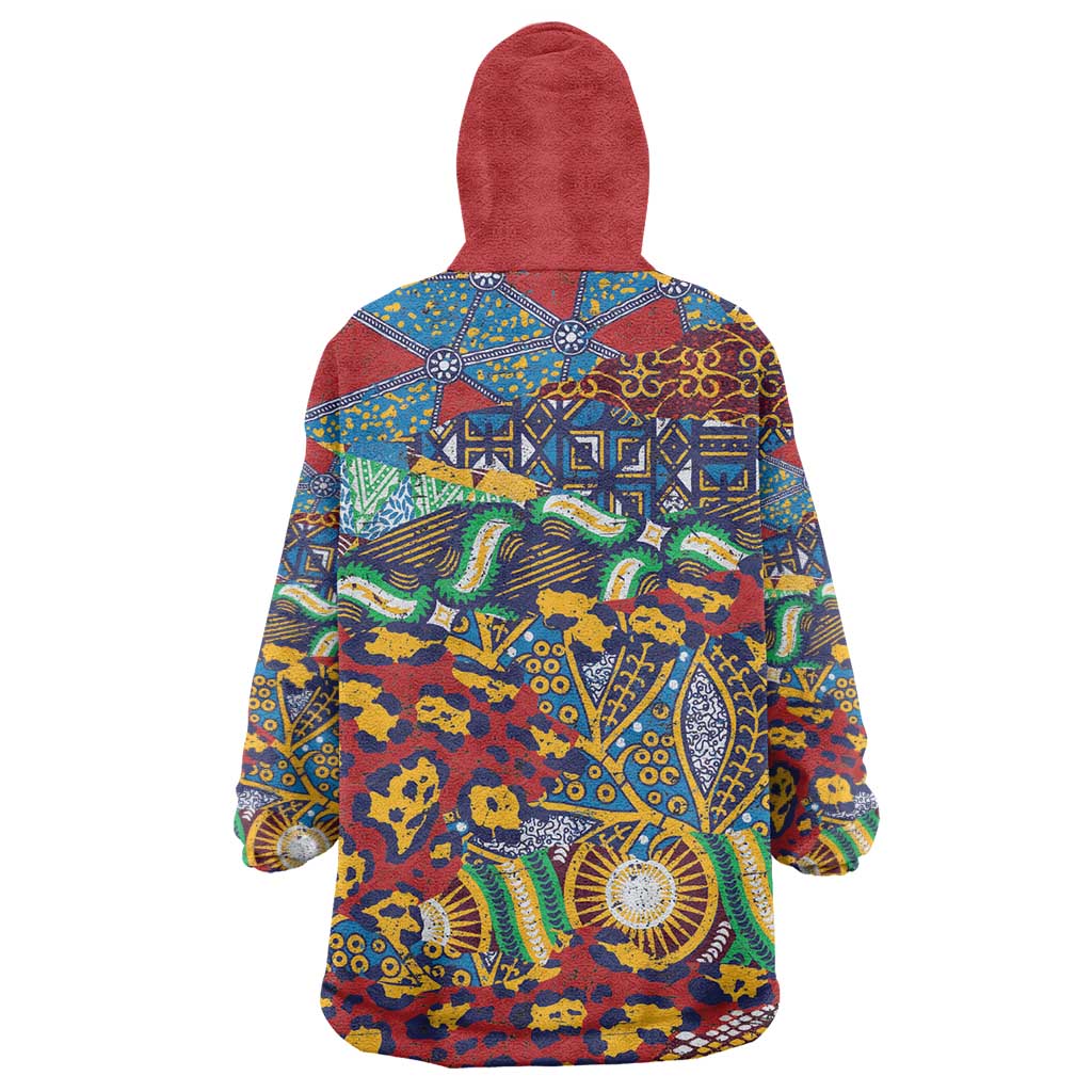 Traditional African Animal Skins Pattern Kid Wearable Blanket Hoodie