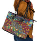 Traditional African Animal Skins Pattern Leather Tote Bag