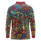 Traditional African Animal Skins Pattern Long Sleeve Polo Shirt