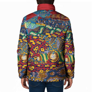 Traditional African Animal Skins Pattern Padded Jacket