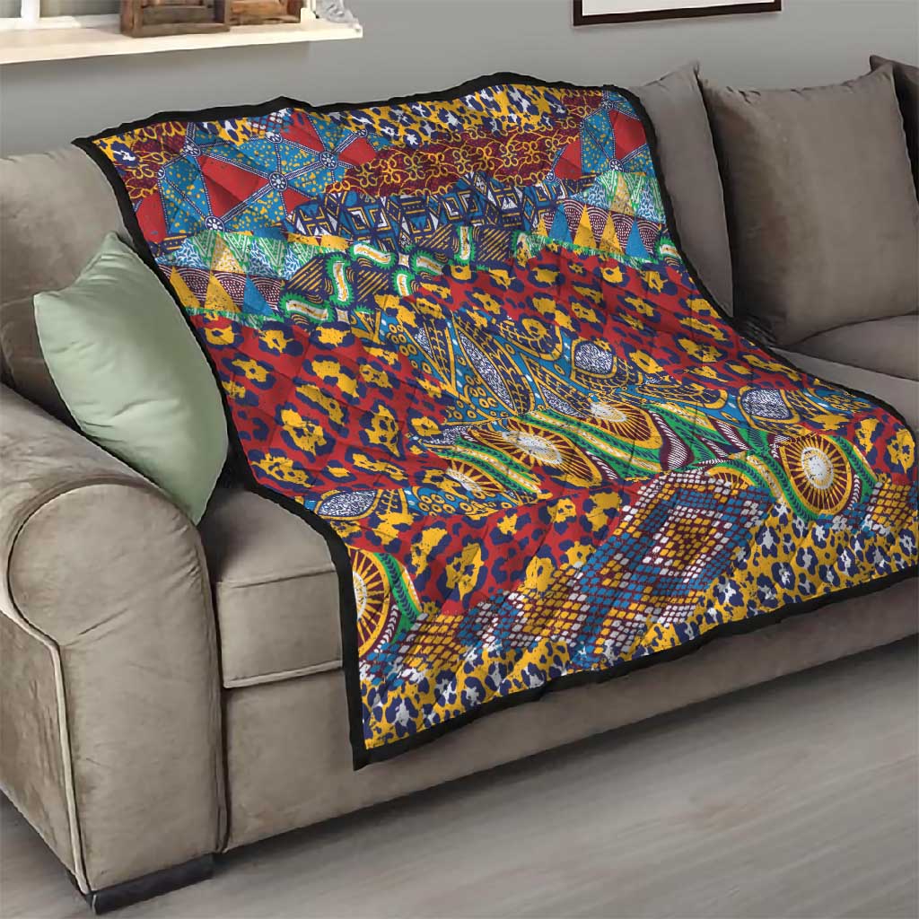 Traditional African Animal Skins Pattern Quilt