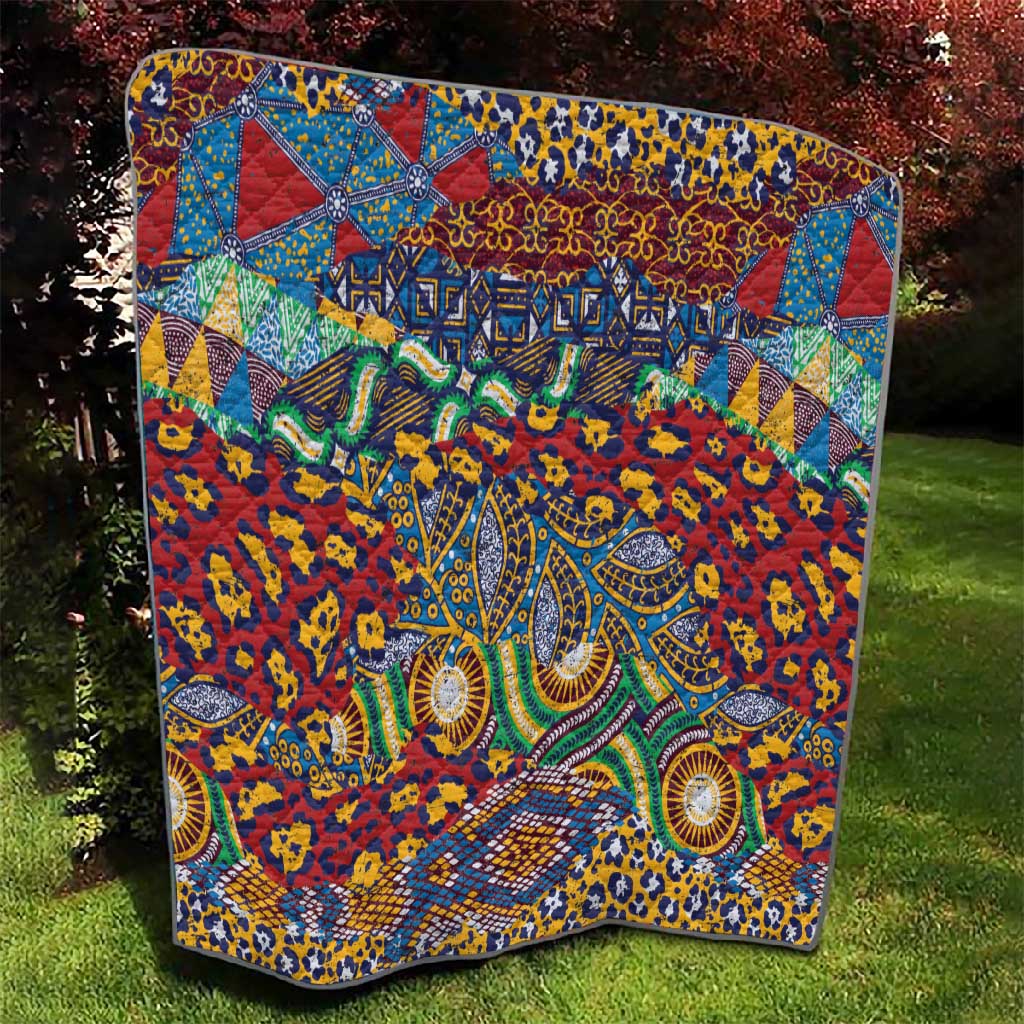 Traditional African Animal Skins Pattern Quilt