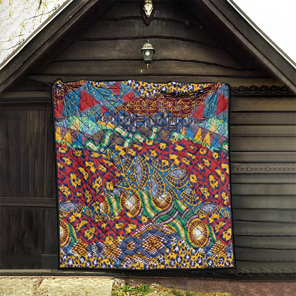 Traditional African Animal Skins Pattern Quilt