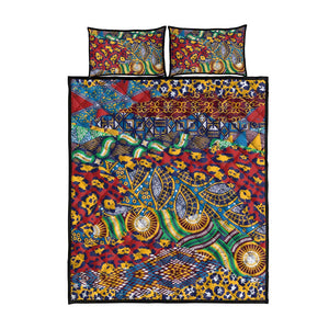 Traditional African Animal Skins Pattern Quilt Bed Set