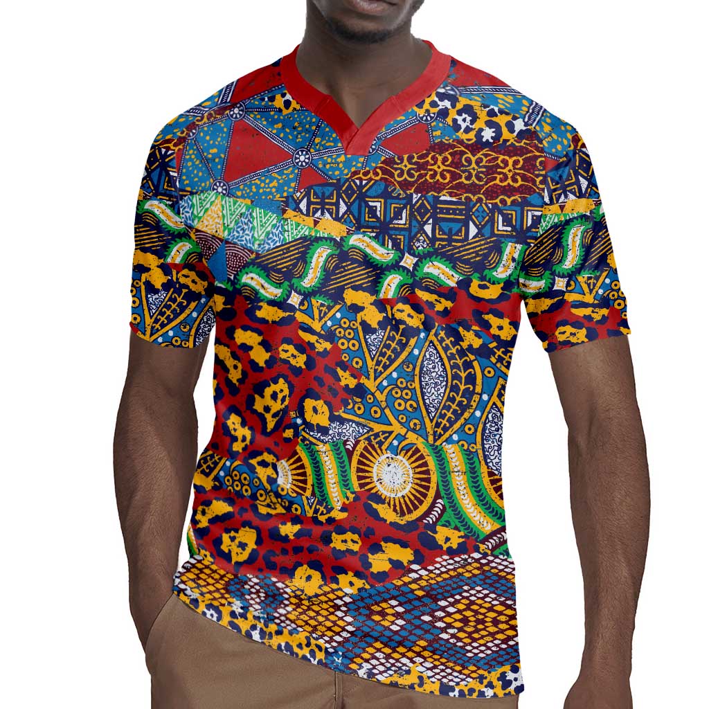 Traditional African Animal Skins Pattern Rugby Jersey