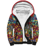 Traditional African Animal Skins Pattern Sherpa Hoodie