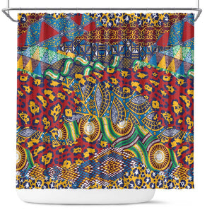 Traditional African Animal Skins Pattern Shower Curtain