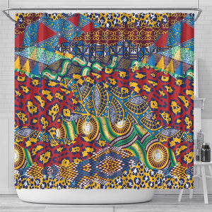 Traditional African Animal Skins Pattern Shower Curtain