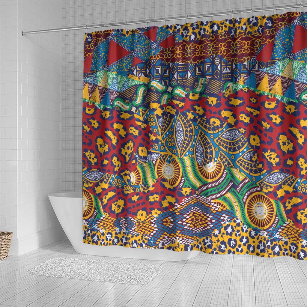 Traditional African Animal Skins Pattern Shower Curtain