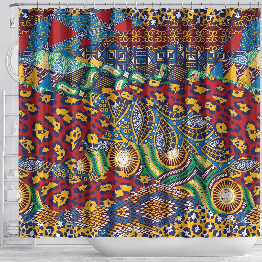 Traditional African Animal Skins Pattern Shower Curtain