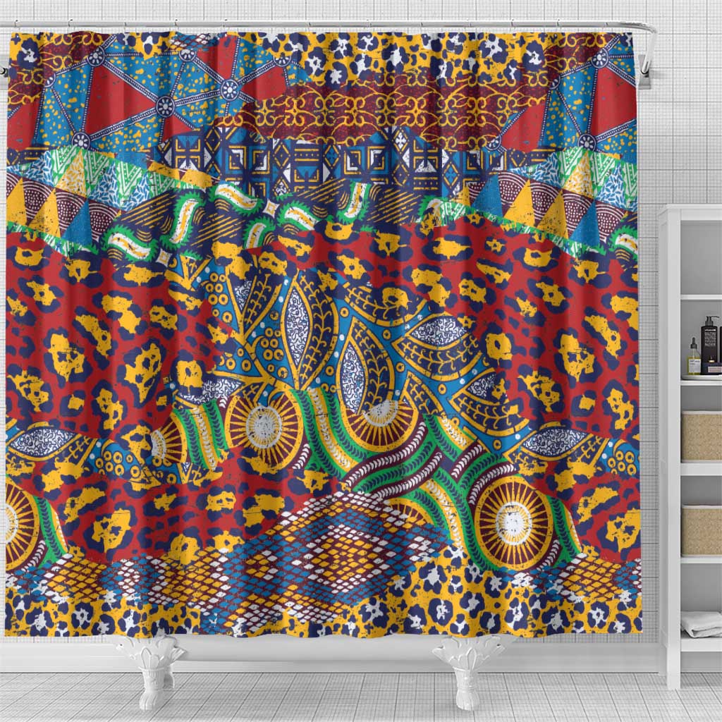 Traditional African Animal Skins Pattern Shower Curtain