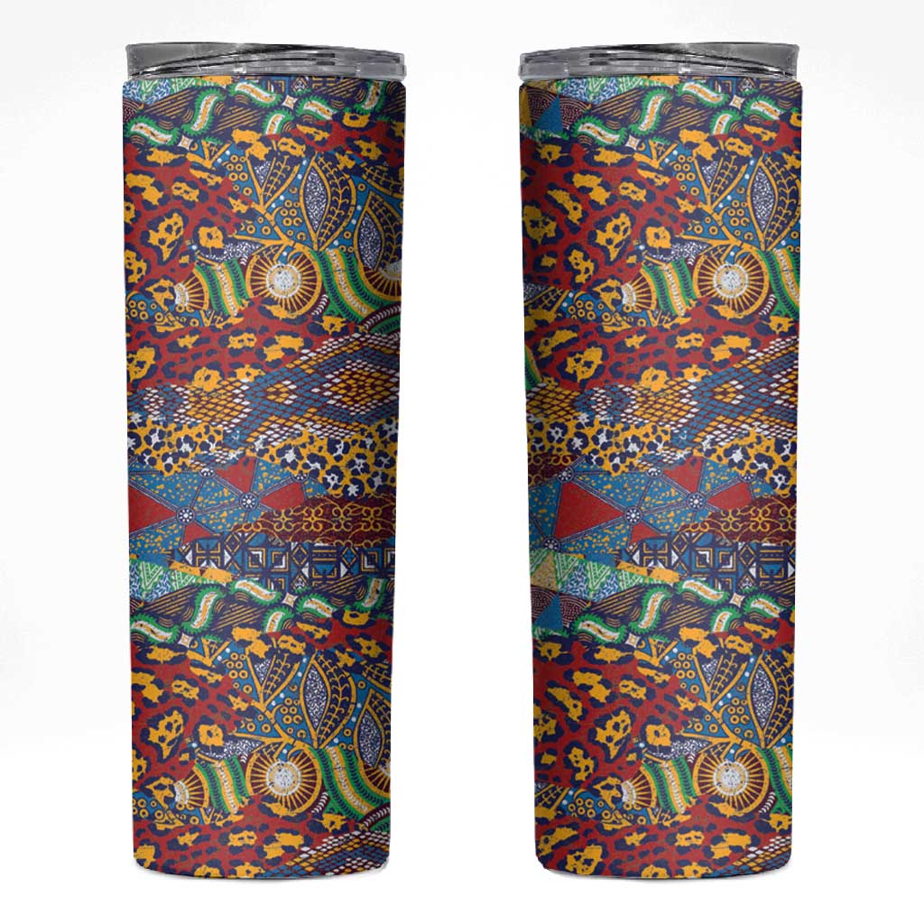 Traditional African Animal Skins Pattern Skinny Tumbler