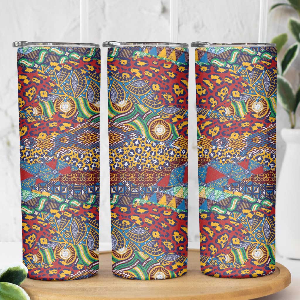 Traditional African Animal Skins Pattern Skinny Tumbler