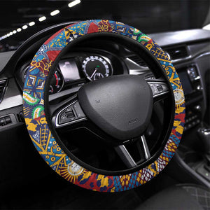 Traditional African Animal Skins Pattern Steering Wheel Cover