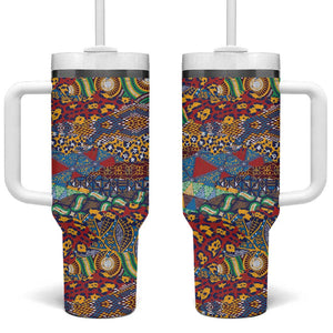 Traditional African Animal Skins Pattern Tumbler With Handle