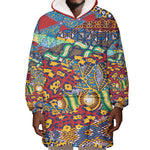 Traditional African Animal Skins Pattern Wearable Blanket Hoodie