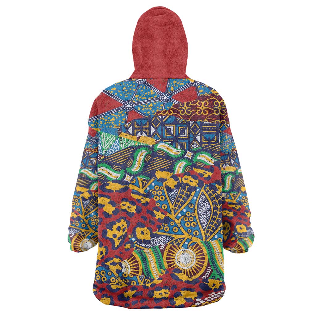 Traditional African Animal Skins Pattern Wearable Blanket Hoodie