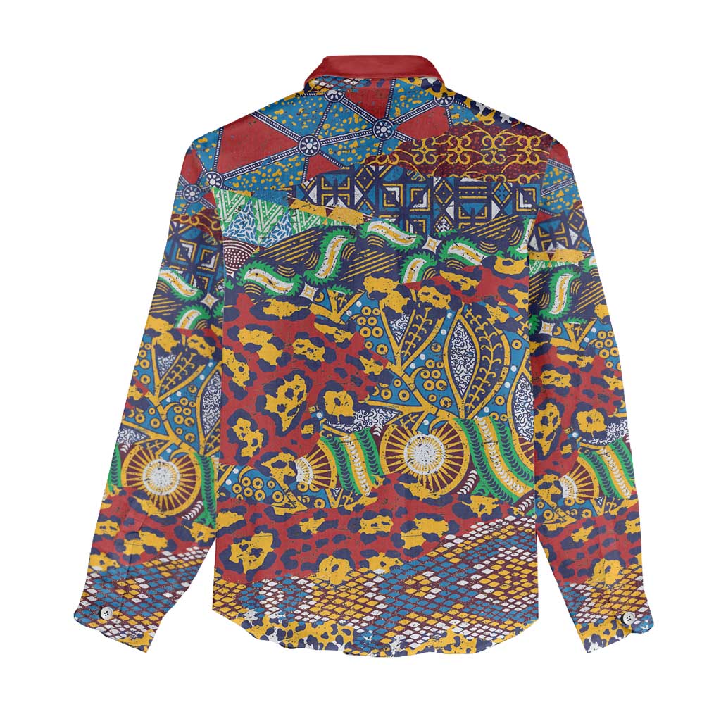 Traditional African Animal Skins Pattern Women Casual Shirt LT9