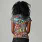 Traditional African Animal Skins Pattern Women V-Neck T-Shirt