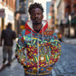 Traditional African Animal Skins Pattern Zip Hoodie