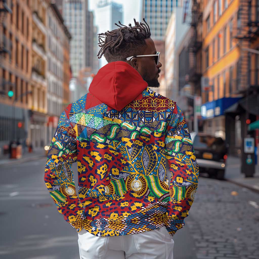 Traditional African Animal Skins Pattern Zip Hoodie