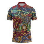 Traditional African Animal Skins Pattern Zipper Polo Shirt