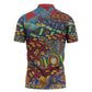 Traditional African Animal Skins Pattern Zipper Polo Shirt