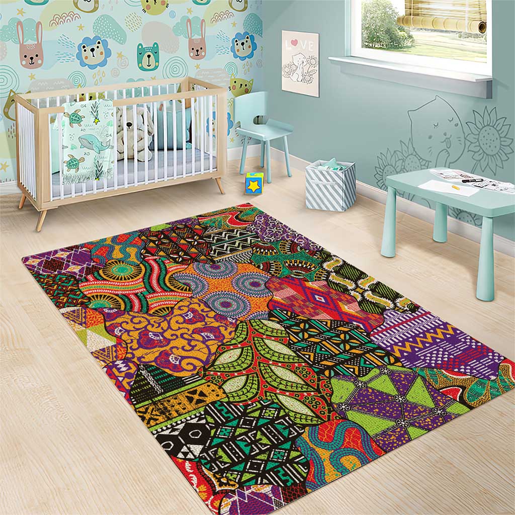 Traditional Ethnic African Vintage Motifs Area Rug