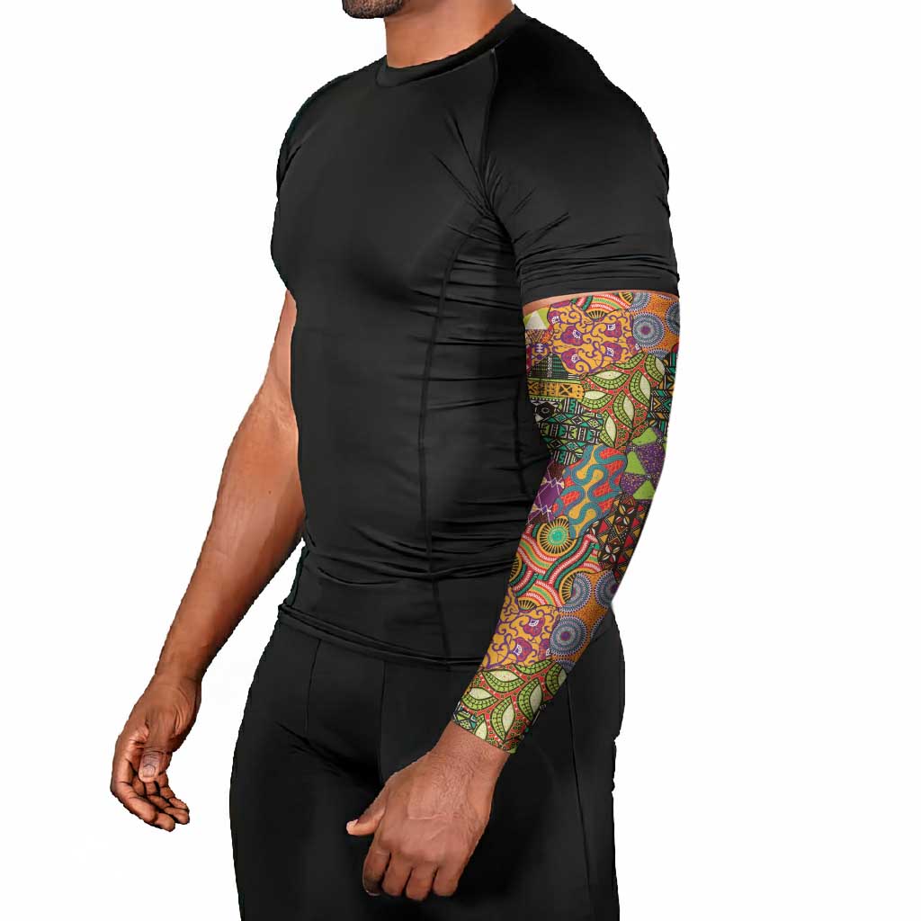 Traditional Ethnic African Vintage Motifs Arm Sleeves