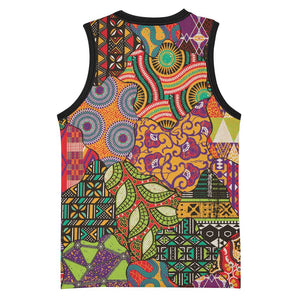 Traditional Ethnic African Vintage Motifs Basketball Jersey - African Pride