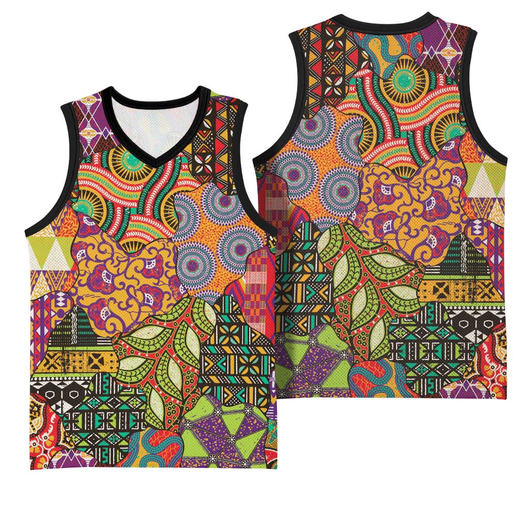 Traditional Ethnic African Vintage Motifs Basketball Jersey - African Pride