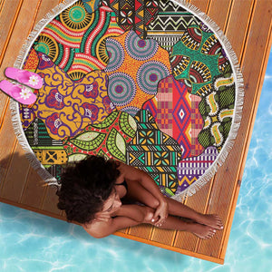 Traditional Ethnic African Vintage Motifs Beach Blanket
