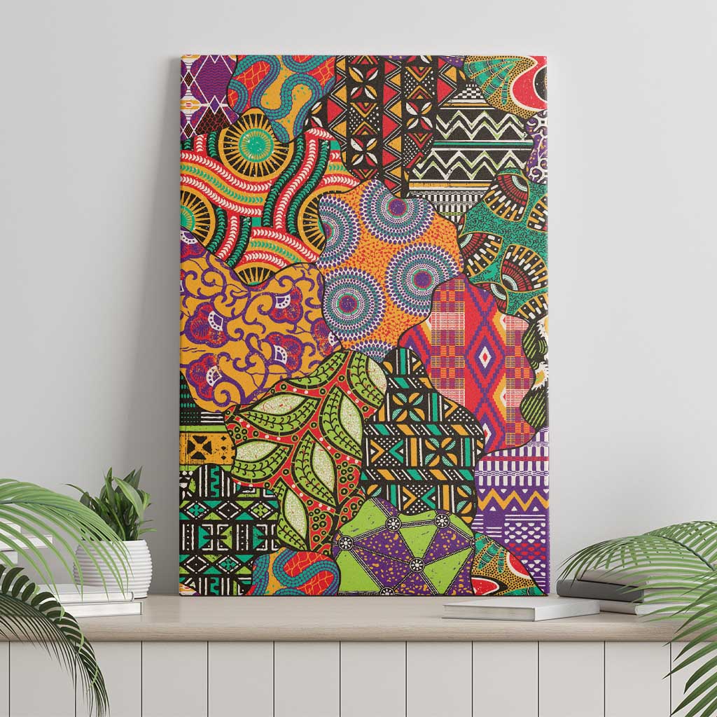 Traditional Ethnic African Vintage Motifs Canvas Wall Art
