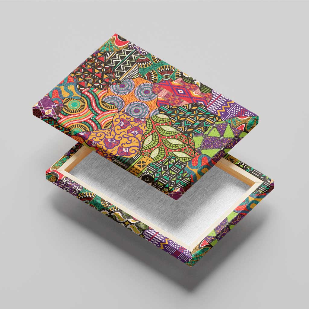Traditional Ethnic African Vintage Motifs Canvas Wall Art