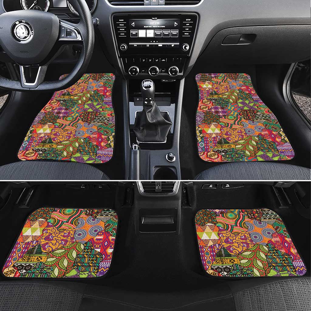 Traditional Ethnic African Vintage Motifs Car Mats