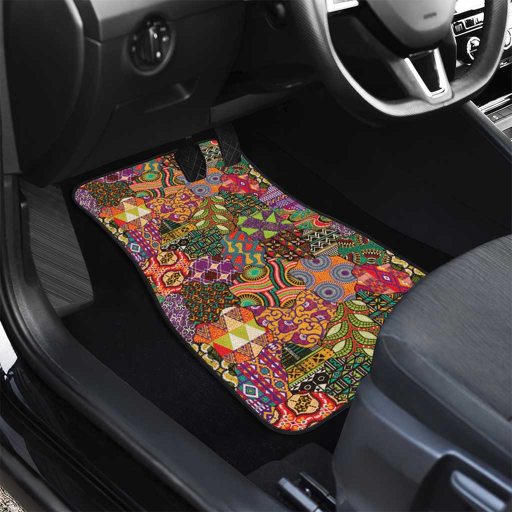 Traditional Ethnic African Vintage Motifs Car Mats