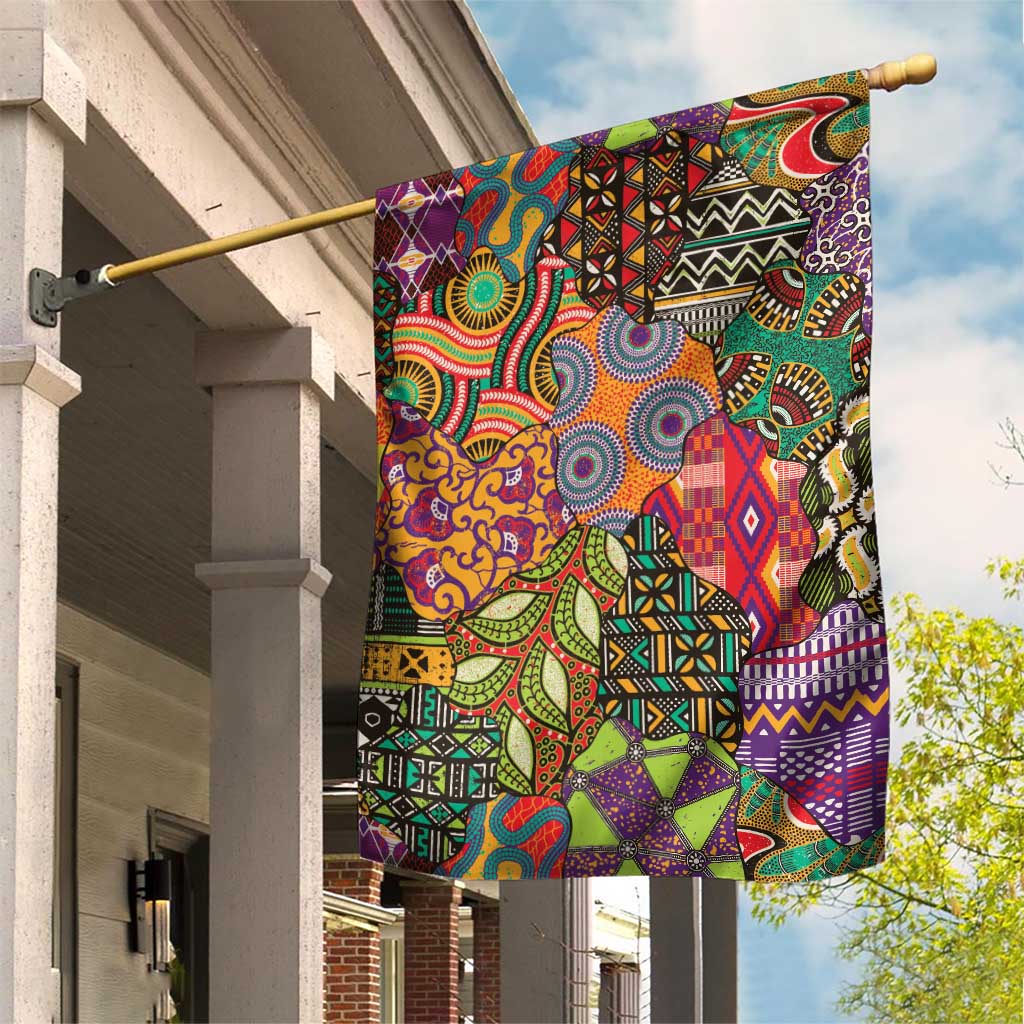 Traditional Ethnic African Vintage Motifs Garden Flag