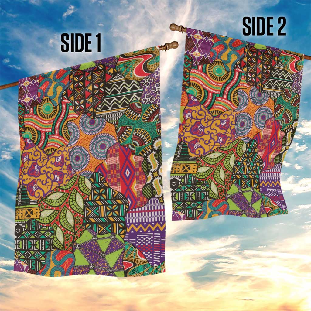 Traditional Ethnic African Vintage Motifs Garden Flag