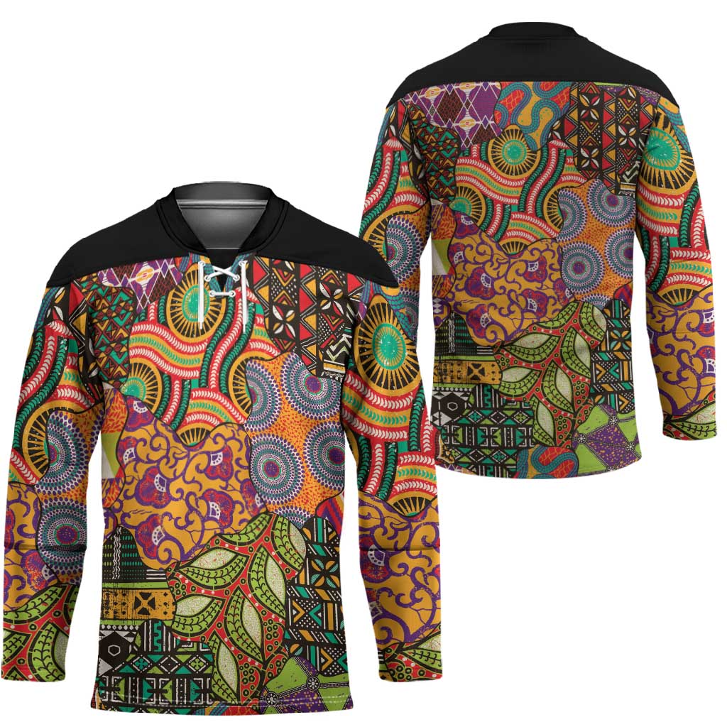 Traditional Ethnic African Vintage Motifs Hockey Jersey
