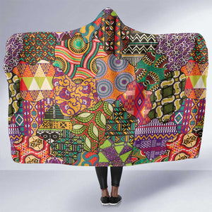 Traditional Ethnic African Vintage Motifs Hooded Blanket