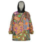Traditional Ethnic African Vintage Motifs Kid Wearable Blanket Hoodie