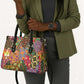 Traditional Ethnic African Vintage Motifs Leather Bag