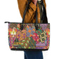 Traditional Ethnic African Vintage Motifs Leather Tote Bag
