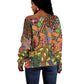 Traditional Ethnic African Vintage Motifs Off Shoulder Sweater