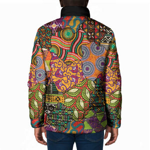 Traditional Ethnic African Vintage Motifs Padded Jacket