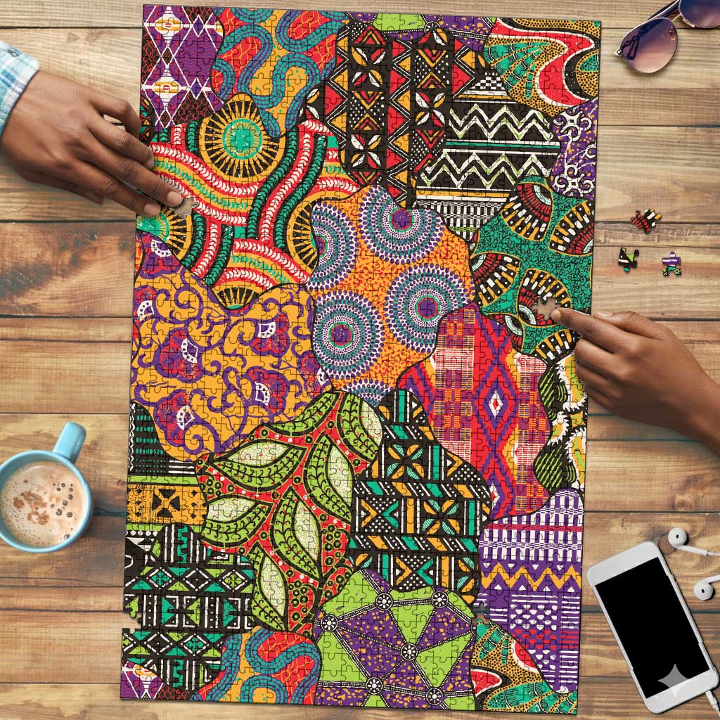 Traditional Ethnic African Vintage Motifs Puzzle by African Pride Shop