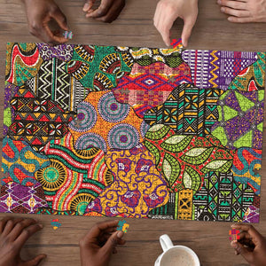 Traditional Ethnic African Vintage Motifs Puzzle